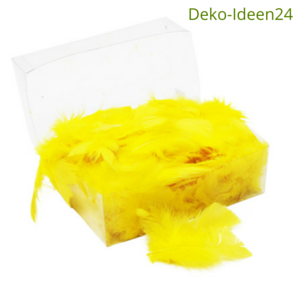 Blog Deko-Ideen24: Federn lose - gelb