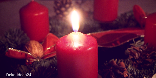 Deko-Ideen24 Blog: Adventskranz mit roten Kerzen