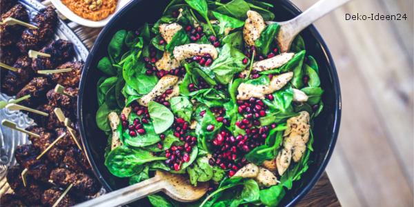 Deko-Ideen24 Blog: Spinat-Salat mit Hänchenstreifen