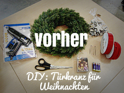 Zubehör für Türkranz zu Weihnachten