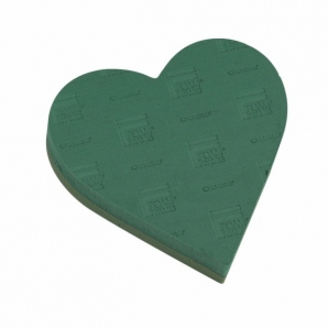 Oasis® Herz mit Hartschaumunterlage und Steckschaum für Frischblumen 25-51cm