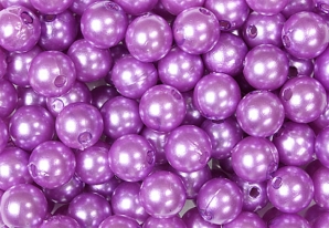 Deko Perlen violett Ø10mm 115Stk