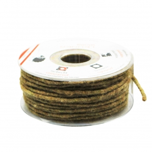 Dochtfaden Lehner Wollschnur hellbraun/grün 5mm35m 1Stk