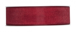 Dekoband Organza bordeaux-rot 25mm50m