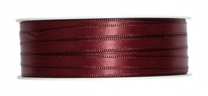 Doppel Satinband bordeauxrot 6mm x 50m