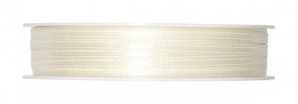 Doppel Satinband creme 3mm x 50m