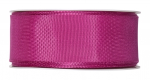 Satinband - Drahtkante pink 40mm x 25m