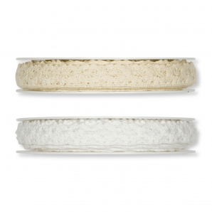 Spitzenband - Häkelspitze weiß und creme 13mm7m