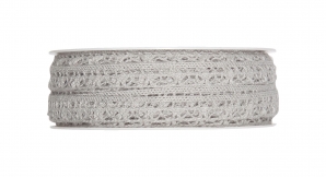 Spitzenband - Häkelspitze grau 10mm10m 1Stk