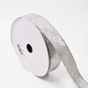 Weihnachtsband silber 25mm20m