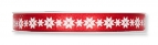 Weihnachtsband Sterne Norweger rot 10mm25m
