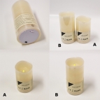 LED-Kerze aus Wachs creme Batteriebetrieb in verschiedenen Größen