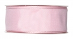 Satinband - Drahtkante rosa 40mm x 25m