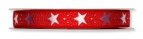 Weihnachtsband Sterne rot 15mm20m