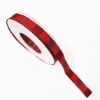 Weihnachtsband rot lila Satin 15mm20m