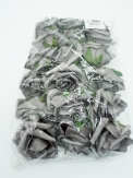 Foam-Rose grau Ø8cm 18Stk