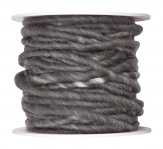 Wollschnur Wollband grau 5mm10m
